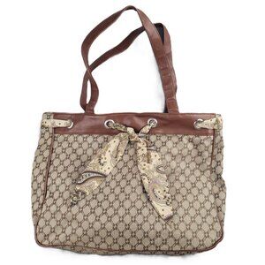 Chadwick's Purse Handbag Shoulder Bag Satchel Brown Geo Plaid Paisley Scarf